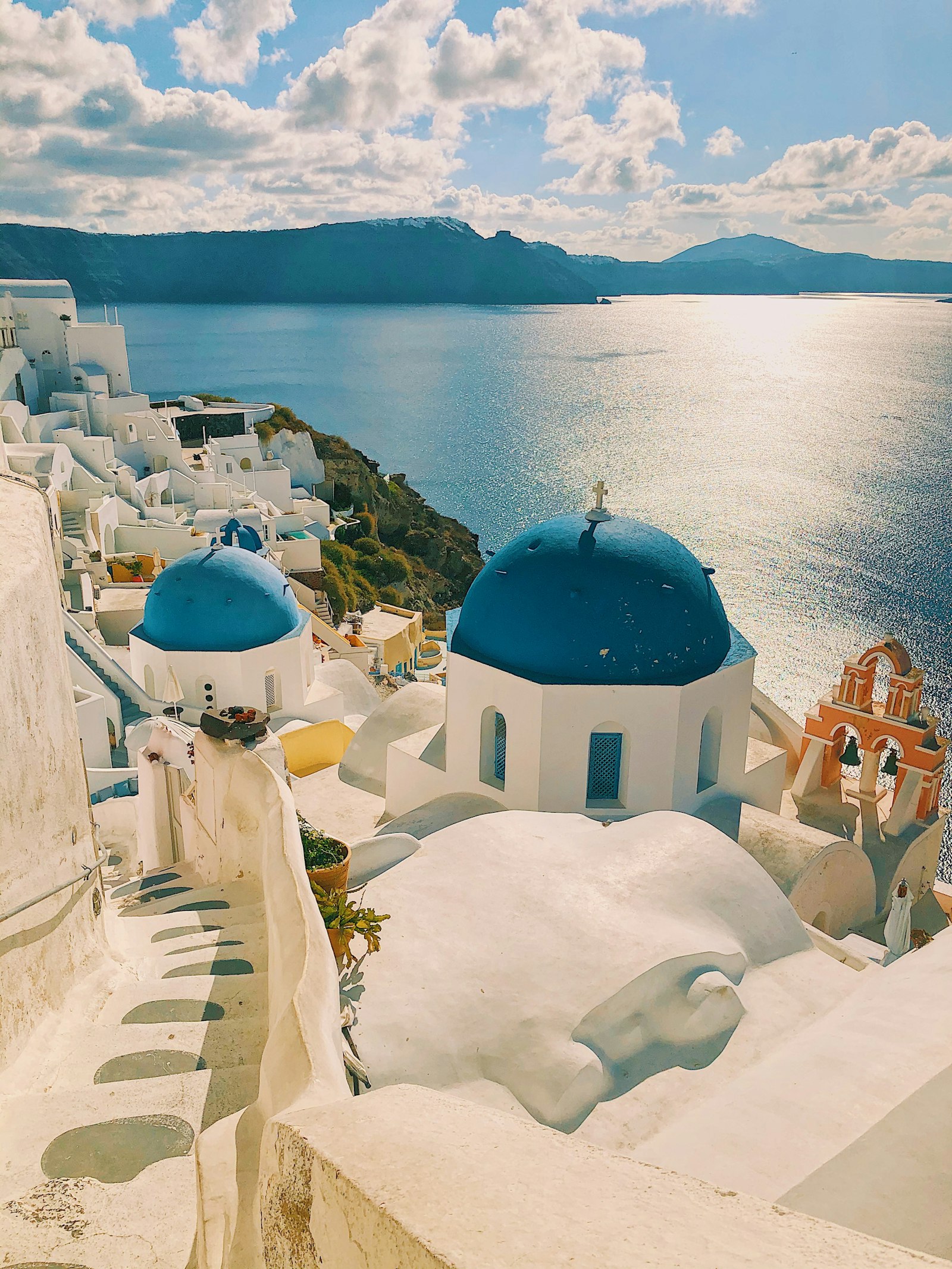 The village of Oia in golden hour